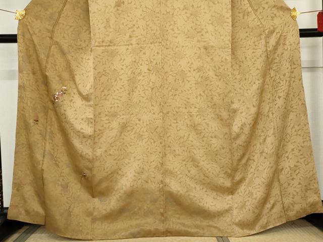 平和屋着物●訪問着 刺繍 辻が花 花蔦の葉文 暈し染め 金糸 正絹 逸品 AABE0012cs