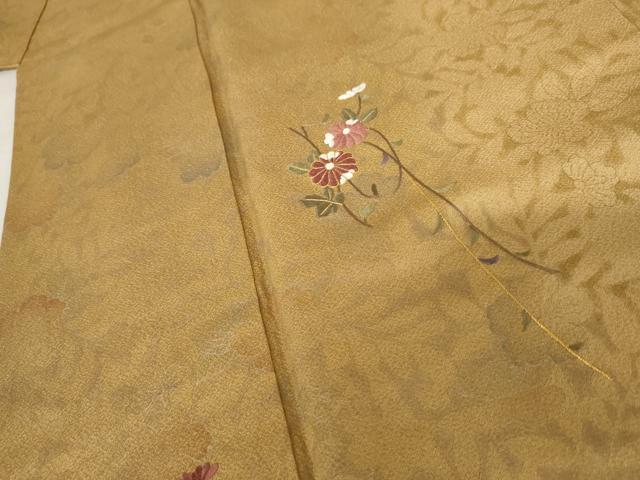 平和屋着物●訪問着 刺繍 辻が花 花蔦の葉文 暈し染め 金糸 正絹 逸品 AABE0012cs