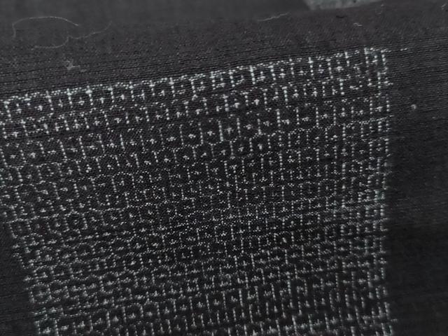 平和屋着物▽本場結城紬 重要無形文化財 単衣 100亀甲 飛び亀甲 色紙文 正絹 逸品 AABE0042cs