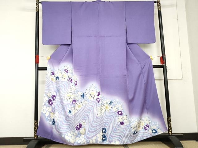 平和屋着物●染色作家 小倉淳史 色留訪問着 辻が花 絞り 暈し染め 正絹 逸品 AABE0069cs