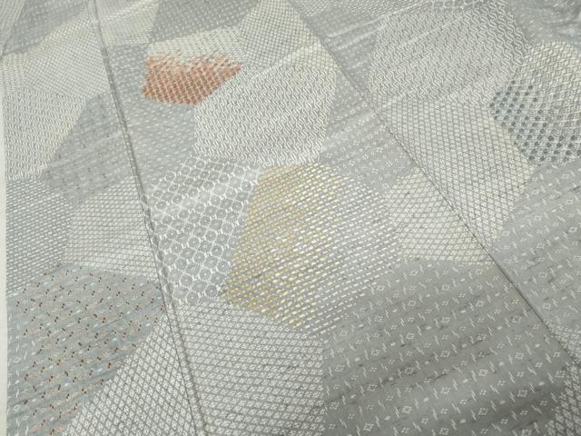 平和屋着物●訪問着 紬地 刺繍 切嵌吉祥文 正絹 逸品 AABE0082cs