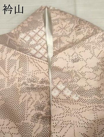 平和屋着物●本場大島紬 絞り 風景枝花文 正絹 逸品 AABE0088cs