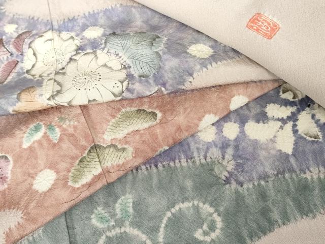 平和屋着物●十日町 名門 滝泰謹製 色留袖 辻が花 絞り 正絹 逸品 AABE0129cs