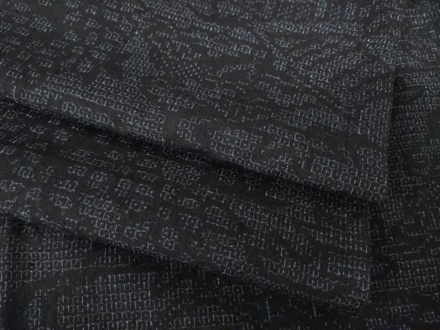 平和屋着物●結城紬 80亀甲 流水風景花文 正絹 逸品 AABE0249ck