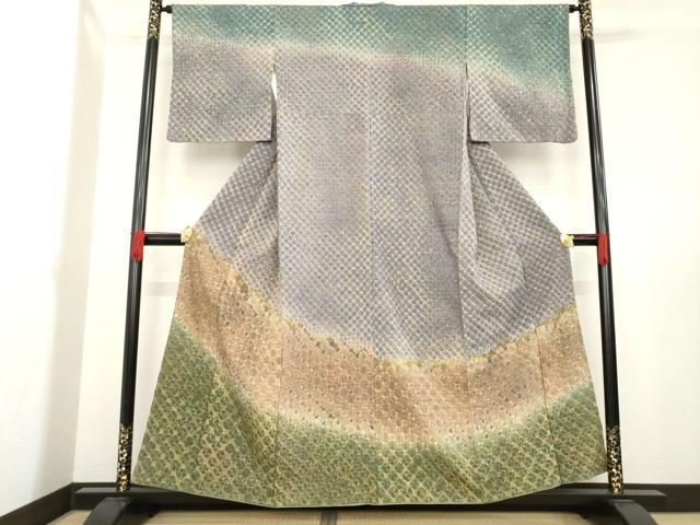 平和屋着物○菅原工房 菅原結作 漢方染紬 訪問着 絞り 正絹