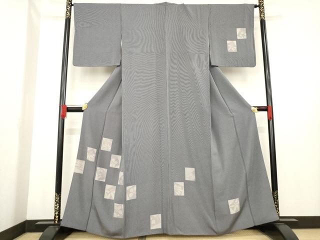 平和屋着物●訪問着 色紙花文 正絹 逸品 AABE0297ck