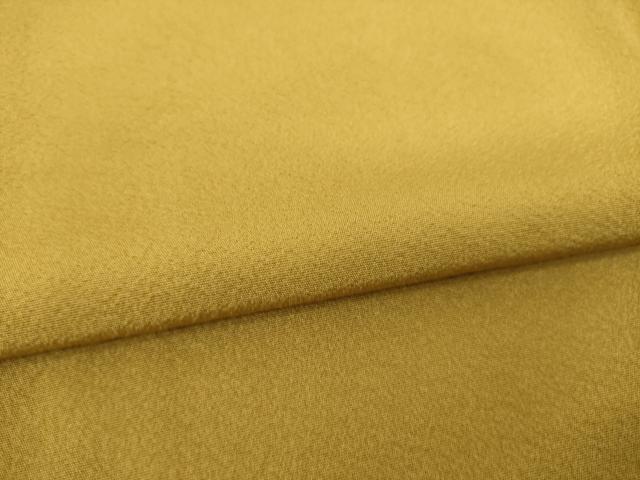 平和屋着物●上質な色無地 黄唐茶色 正絹 逸品 AABE0302ck