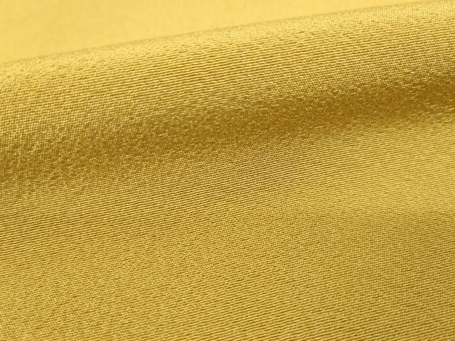 平和屋着物●上質な色無地 黄唐茶色 正絹 逸品 AABE0302ck