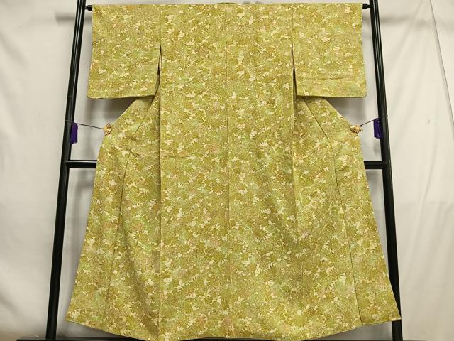 平和屋着物■上質な小紋 草花文 正絹 逸品 AABE0345oa