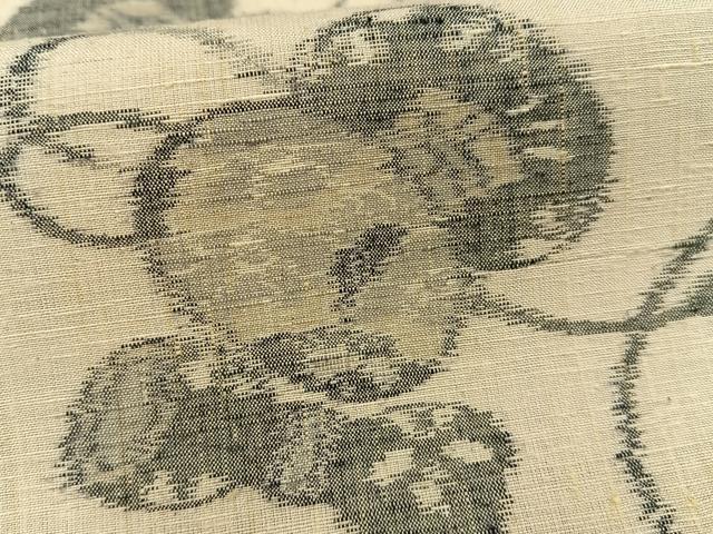平和屋着物■小千谷紬 鼓文 正絹 逸品 AABE0364oa