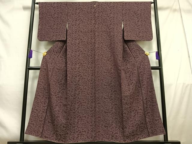 平和屋着物■上質な小紋 鳳凰花地紋 正絹 逸品 AABE0379oa