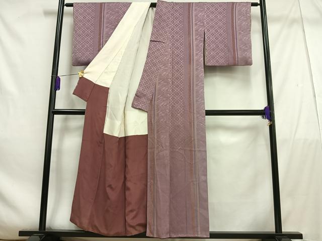 平和屋着物■上質なお召 花間道 正絹 逸品 AABE0473oa