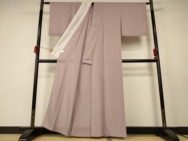平和屋着物*人間国宝・羽田登喜男監修 夏物 色無地 絽 洗柿色 金彩 さんび謹製 洗える着物 AABE0679jd