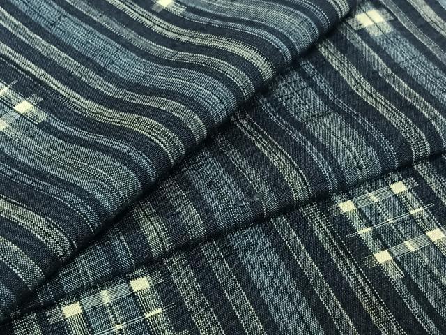平和屋着物▽上質な紬　単衣　縞　正絹　逸品　AABE0695jh 平和屋着物▽上質な紬 単衣 縞 正絹 逸品 AABE0695jh
