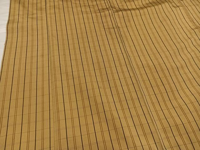 平和屋着物●上質な紬 格子 正絹 逸品 AABE0738ph
