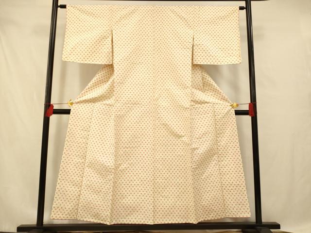 平和屋着物■上質な紬 井桁絣 正絹 逸品 AABE1089fw
