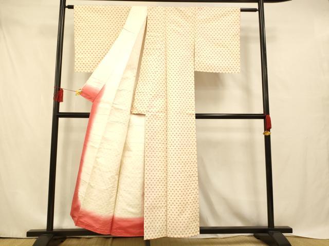 平和屋着物■上質な紬 井桁絣 正絹 逸品 AABE1089fw