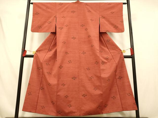 平和屋着物■上質な紬 舞花文 正絹 逸品 AABE1108fw