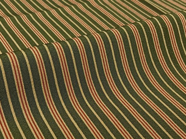平和屋着物▽上質な小紋 単衣 縞 正絹 逸品 AABE1176jh