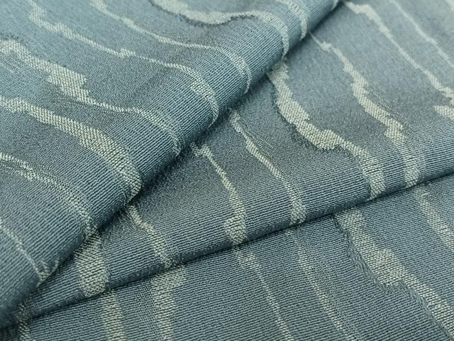 平和屋着物▽上質な小紋 単衣 変わり縞 正絹 逸品 AABE1184jh