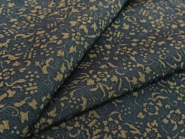 平和屋着物▽上質な小紋 単衣 花唐草文 正絹 逸品 AABE1195jh