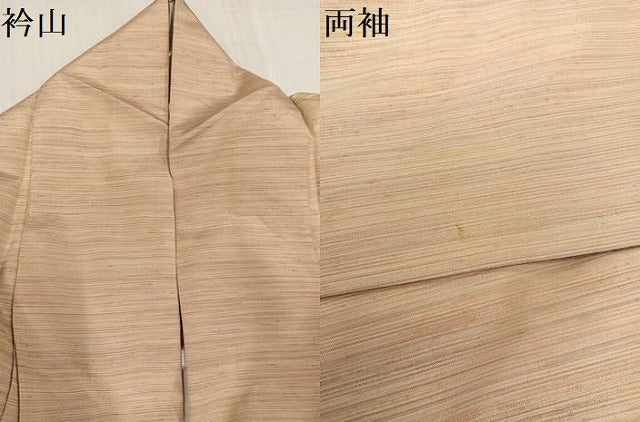 平和屋着物●訪問着 紬地 草花文 金銀彩 正絹 逸品 AABE1213ph
