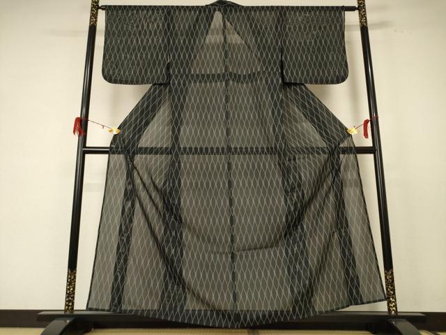 平和屋着物*夏物 小紋 絽 立涌文 正絹 逸品 AABE1327jd