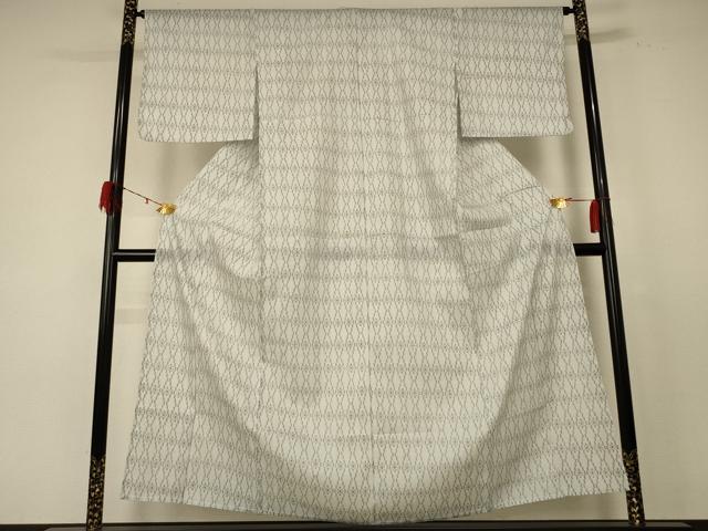 平和屋着物*夏物 小紋 紗 立涌文 洗える着物 AABE1332jd