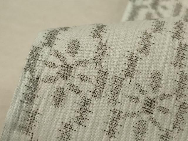平和屋着物*夏物 小紋 紗 立涌文 洗える着物 AABE1332jd