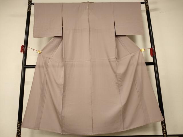 平和屋着物*夏物 色無地 絽 白茶色 正絹 逸品 AABE1337jd