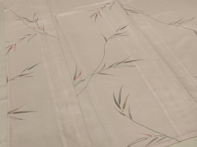平和屋着物*夏物 小紋 絽 枝葉文 洗える着物 AABE1360jd