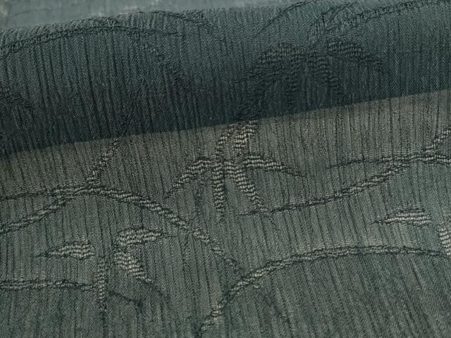平和屋着物*夏物 色無地 舞葉紋紗 百入茶色 洗える着物 AABE1392jd
