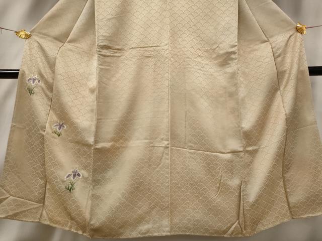 平和屋着物■色留訪問着 駒刺繍 杜若 暈し染め 金糸 正絹 逸品 AABE1458st