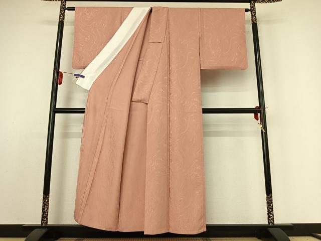 平和屋着物▽上質な色無地 単衣 流水地紋 虹色 正絹 逸品 AABE1582jh