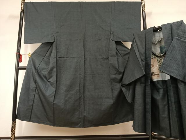 平和屋着物●男性 本場大島紬 アンサンブル 100亀甲 総詰め 正絹 逸品 AABE1682fy