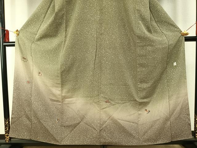平和屋着物●訪問着 総刺繍 宝尽くし文様 暈し染め 金彩 正絹 逸品 AABE1764fy