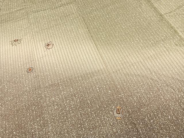平和屋着物●訪問着 総刺繍 宝尽くし文様 暈し染め 金彩 正絹 逸品 AABE1764fy