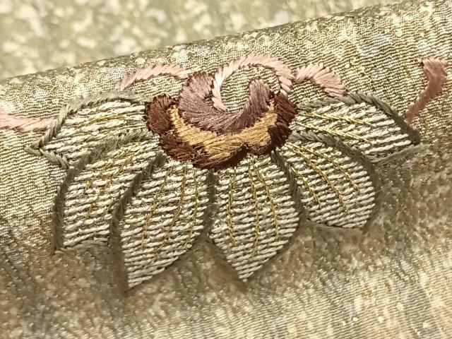 平和屋着物●訪問着 総刺繍 宝尽くし文様 暈し染め 金彩 正絹 逸品 AABE1764fy