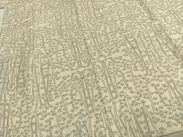 平和屋着物●本場大島紬 白大島 カタス9マルキ 竹文 正絹 逸品 AABE1779fy