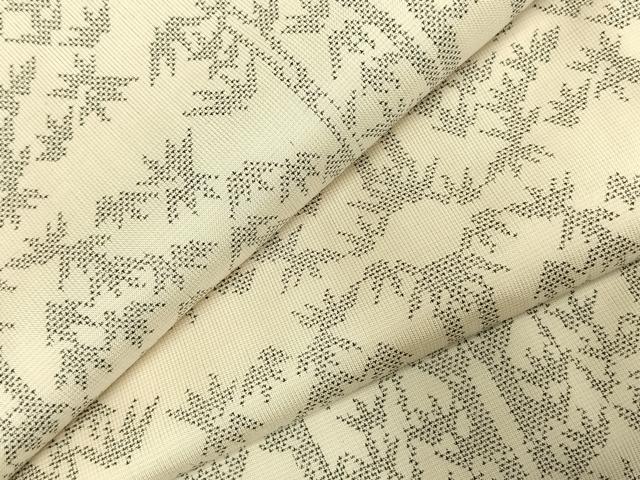 平和屋着物●本場大島紬 白大島 カタス9マルキ 竹文 正絹 逸品 AABE1779fy