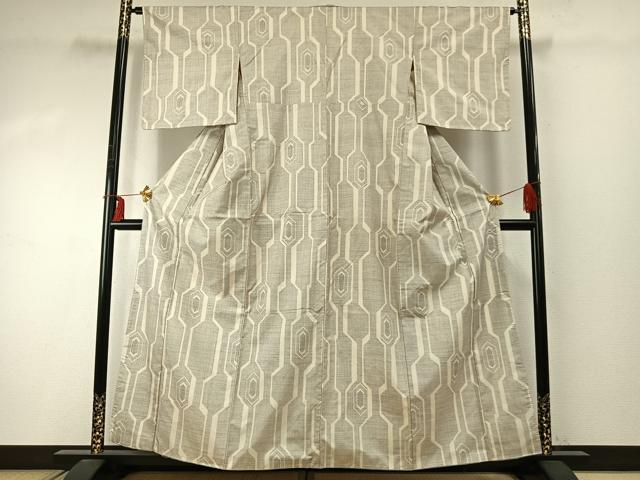 平和屋着物●本場大島紬 一元絣 亀甲文 正絹 逸品 AABE1801fy
