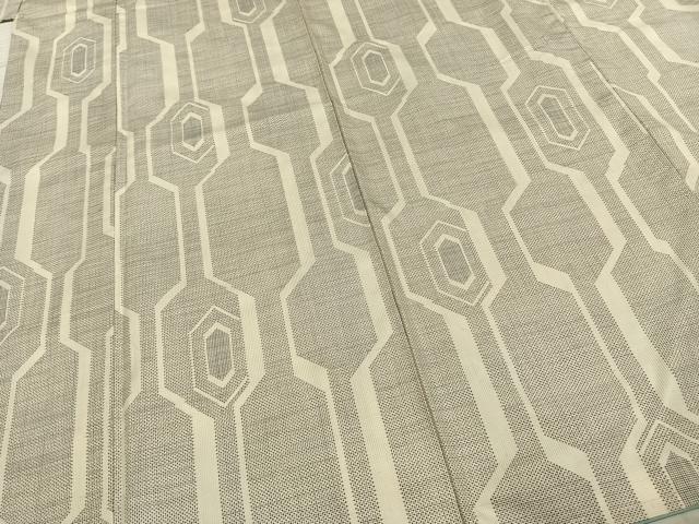 平和屋着物●本場大島紬 一元絣 亀甲文 正絹 逸品 AABE1801fy