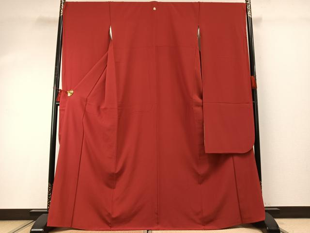 平和屋着物●豪華振袖 紅海老茶色 正絹 逸品 AABE1806fy