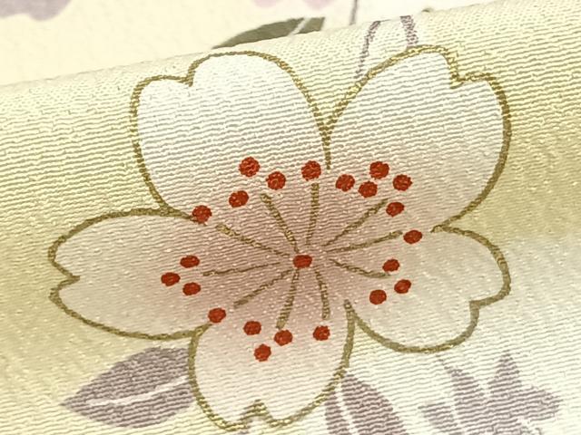 平和屋着物●小振袖 二尺袖 草花文 暈し染め 金彩 洗える着物 AABE1843fy