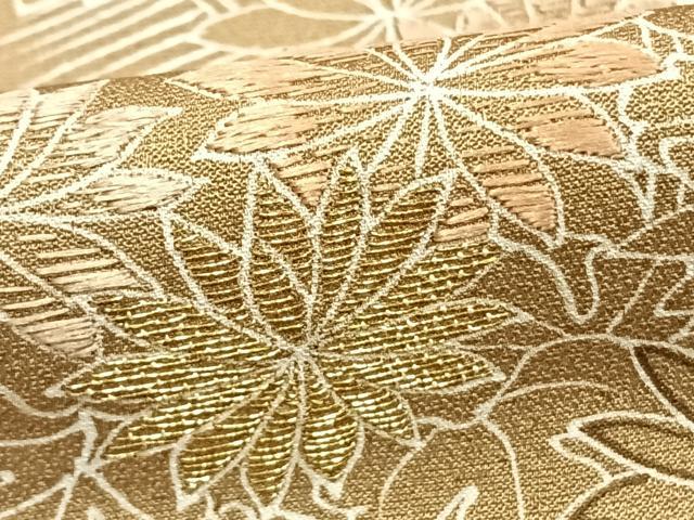 平和屋着物●訪問着 刺繍 雲取り草花文 金糸 正絹 逸品 AABE1849fy