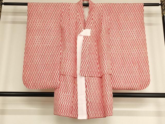 平和屋着物∵子供 女の子 長襦袢 袷 矢羽根文 逸品 AABE2367ja
