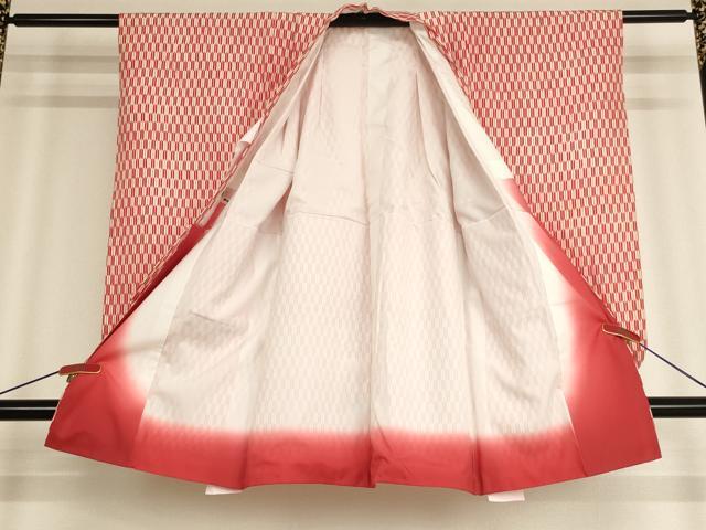 平和屋着物∵子供 女の子 長襦袢 袷 矢羽根文 逸品 AABE2367ja