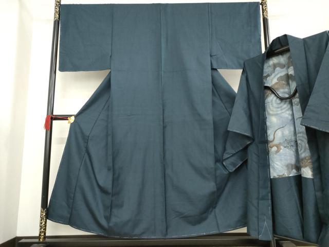 平和屋着物○男性 紬 アンサンブル 亀甲絣 正絹 逸品 未使用 AABE2484ck