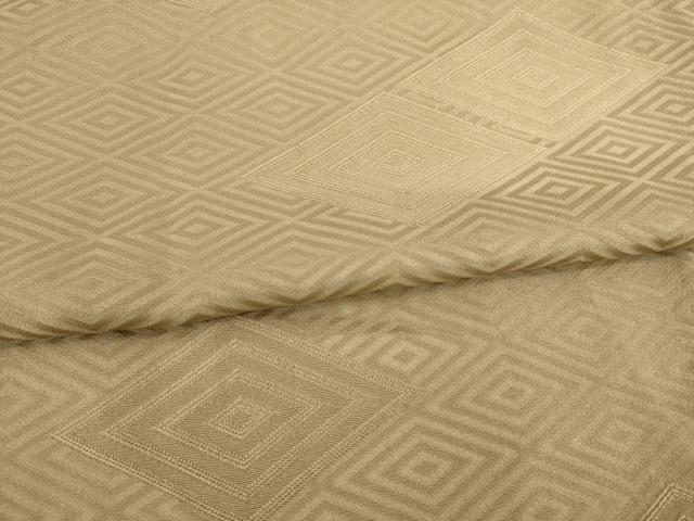 平和屋着物●上質な色無地 菱繋ぎ地紋 空五倍子色 正絹 逸品 AABE2490ck