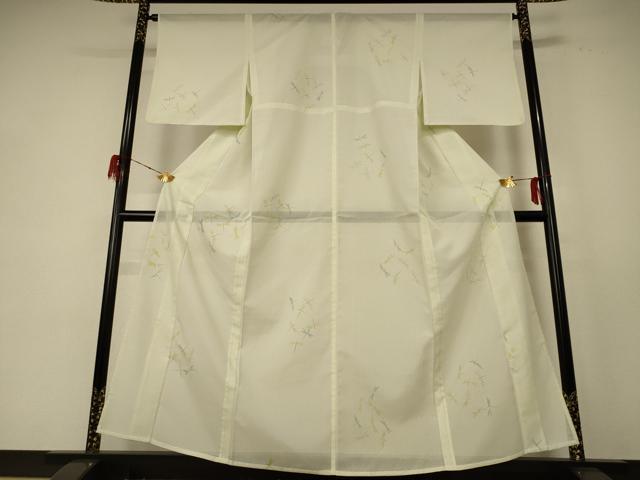 平和屋着物*夏物 小紋 絽 蜻蛉 洗える着物 AABE2615jd